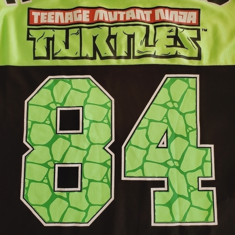 1476 * Nickelodeon Teenage Mutant Ninja Turtles Jersey Black Green Size M - Picture 6 of 8
